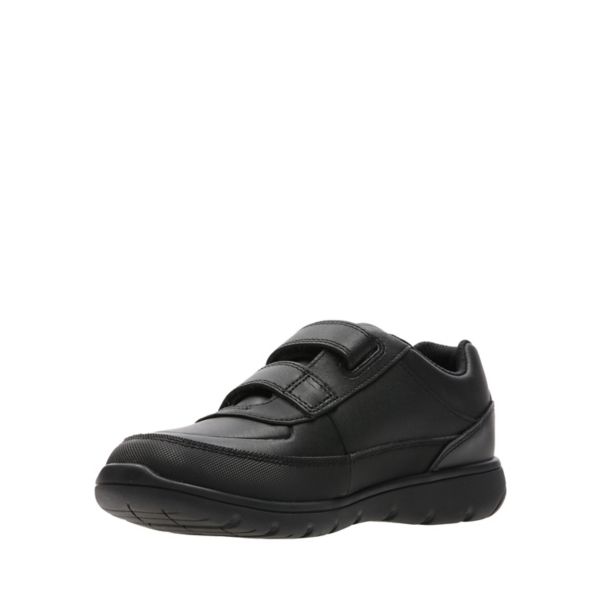 Clarks Boys Venture Walk School Shoes Black | CA-3210465